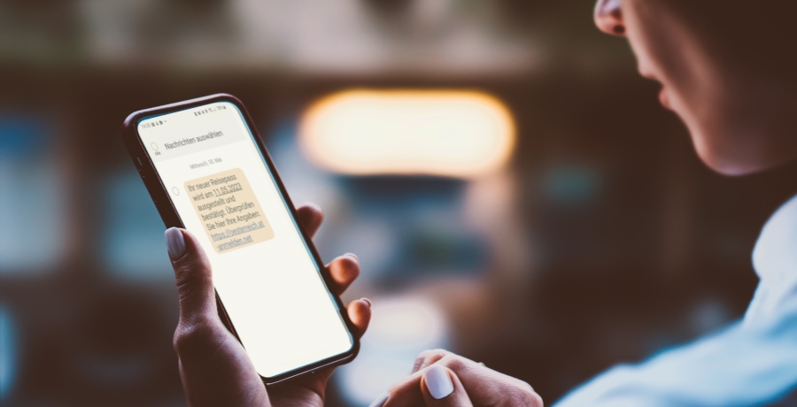 Phishing SMS Reisepass