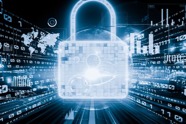 Vorhangschloss als Symbol für Cybersicherheit