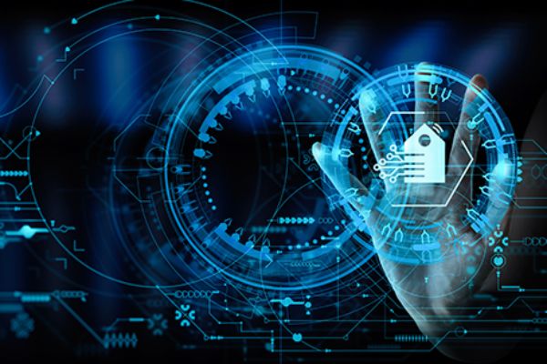 Transparente Kreissymbole für Smart-Home-Technologie