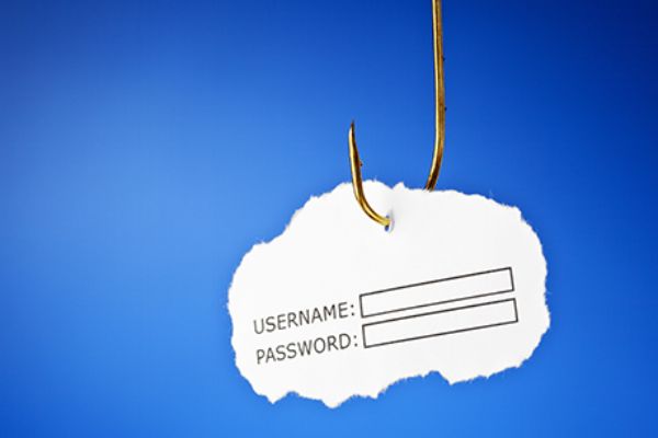 Angelhaken mit Passwort-Zettel