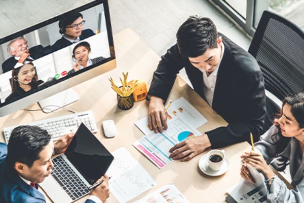 Videomeeting in einem Unternehmen 