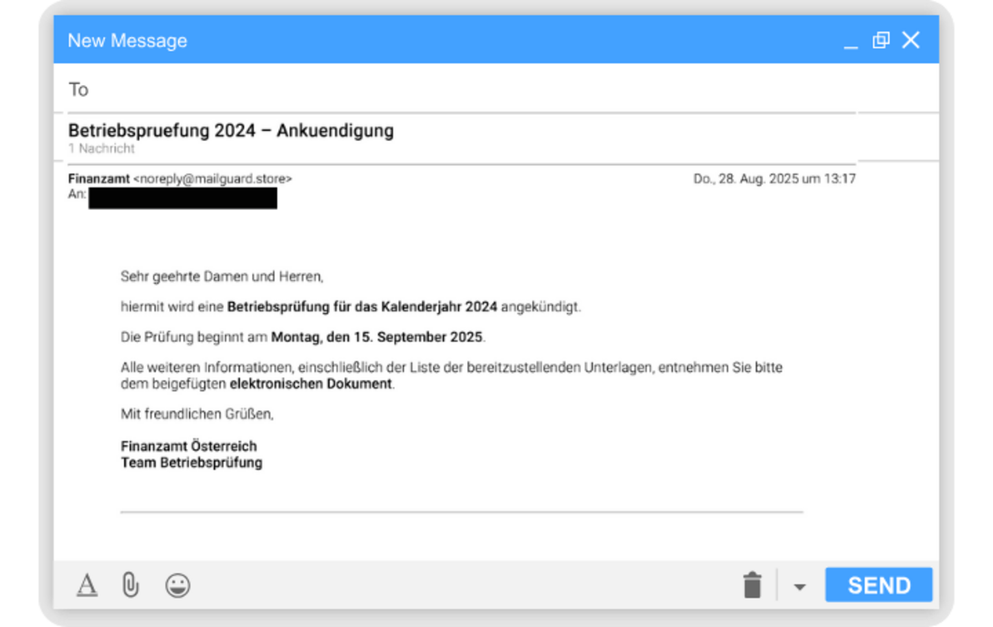 Finanzamt E-Mail