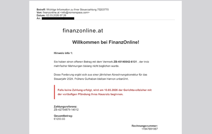 Phishing Finanzonline