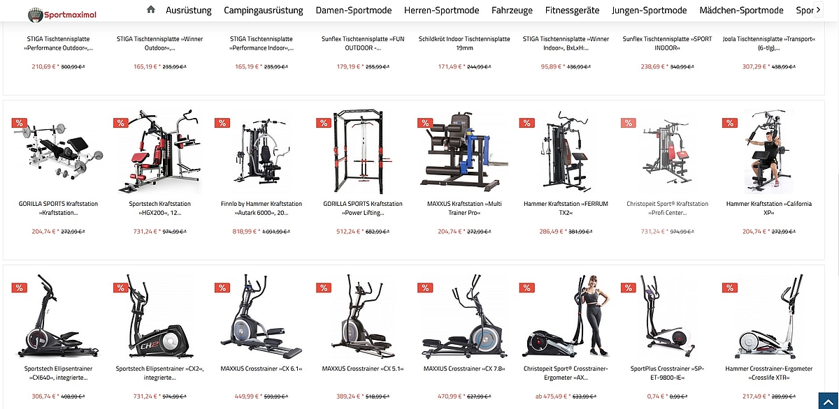 Fake-Shop mit ausschließlich vergünstigten Produkten