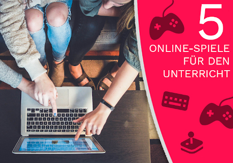 Collage: "5 Online-Spiele für den Unterricht"
