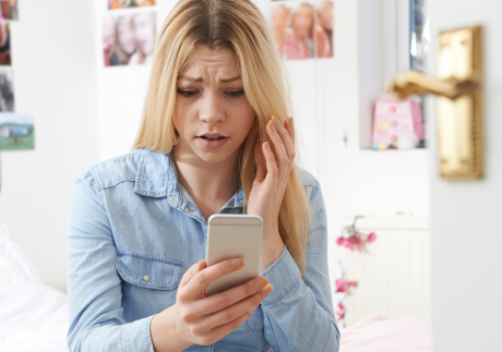 Teenage Girl Victim Of Bullying By Text Message